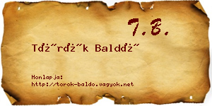 Török Baldó névjegykártya